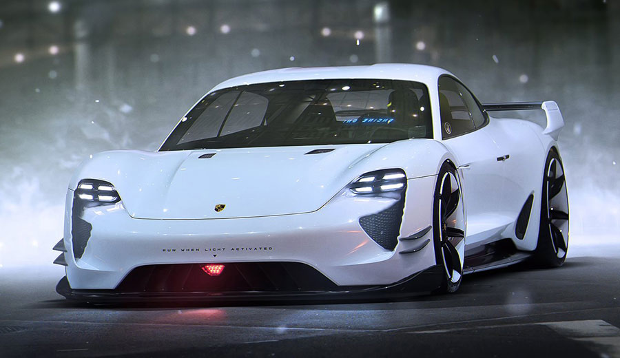 Mission E, concept car elétrico da Porsche / Foto: Divulgação